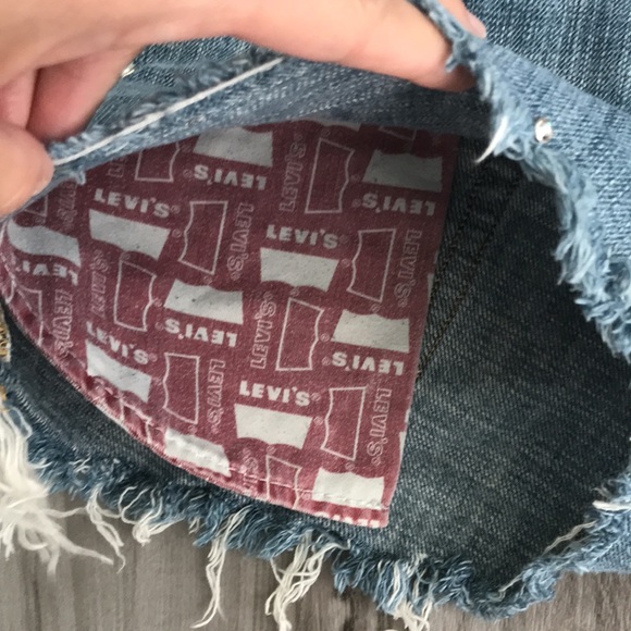 Vintage | Levi’s 514 Studded Slim Straight Jeans Short Blue Size W30 L30 - Picture 16 of 16